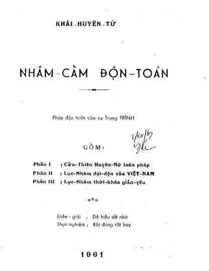 Nhâm Cầm Độn Toán (Phép Độn Toán Của Cụ Trạng Trình) - Khải Huyền Tử - Hình ảnh 2