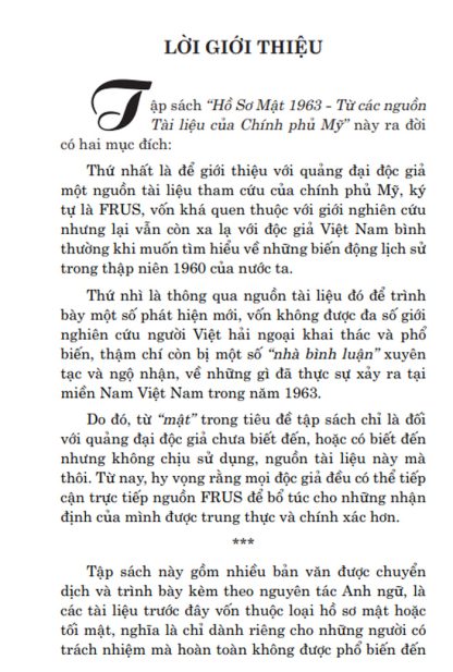 Hồ Sơ Mật 1963 Từ Các Nguồn Tài Liệu Của Chính Phủ Mỹ - Hình ảnh 4