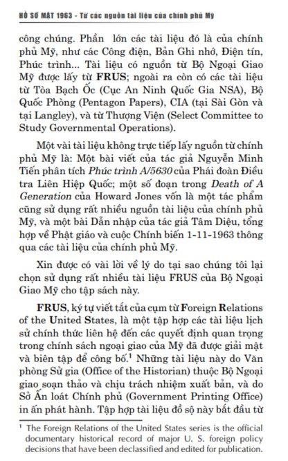 Hồ Sơ Mật 1963 Từ Các Nguồn Tài Liệu Của Chính Phủ Mỹ - Hình ảnh 5