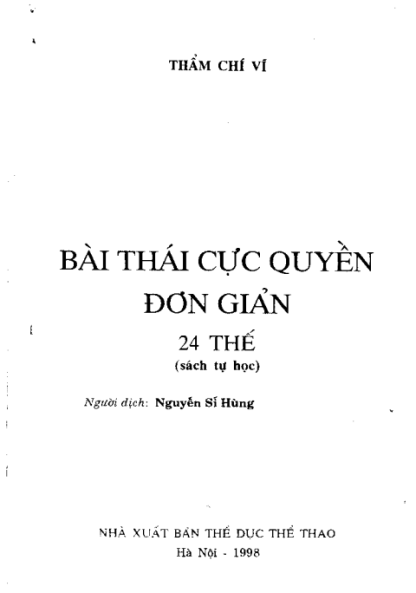 Bài Thái cực quyền đơn giản 24 thế - Thẩm Chí Vĩ - Hình ảnh 4